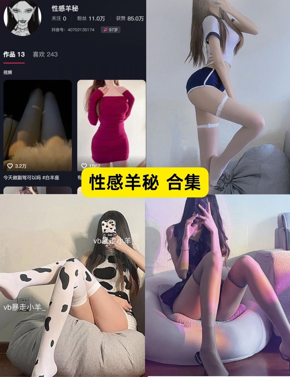 微密圈 性感羊秘 丝袜美腿福利 写真图片及视频下载