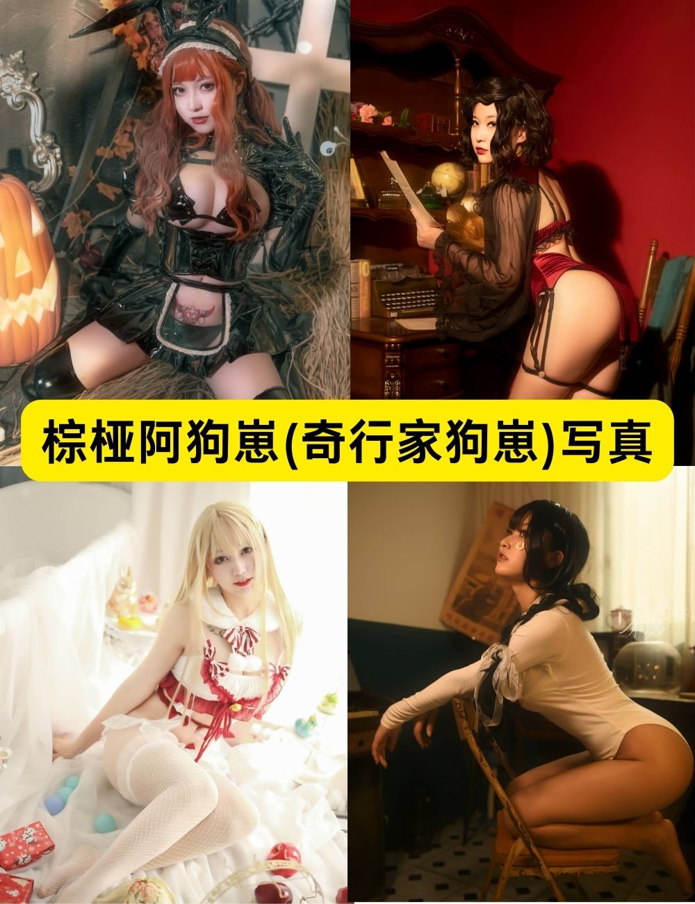 魔鬼身材巨乳美女棕桠阿狗崽(奇行家狗崽)11套私房写真合集