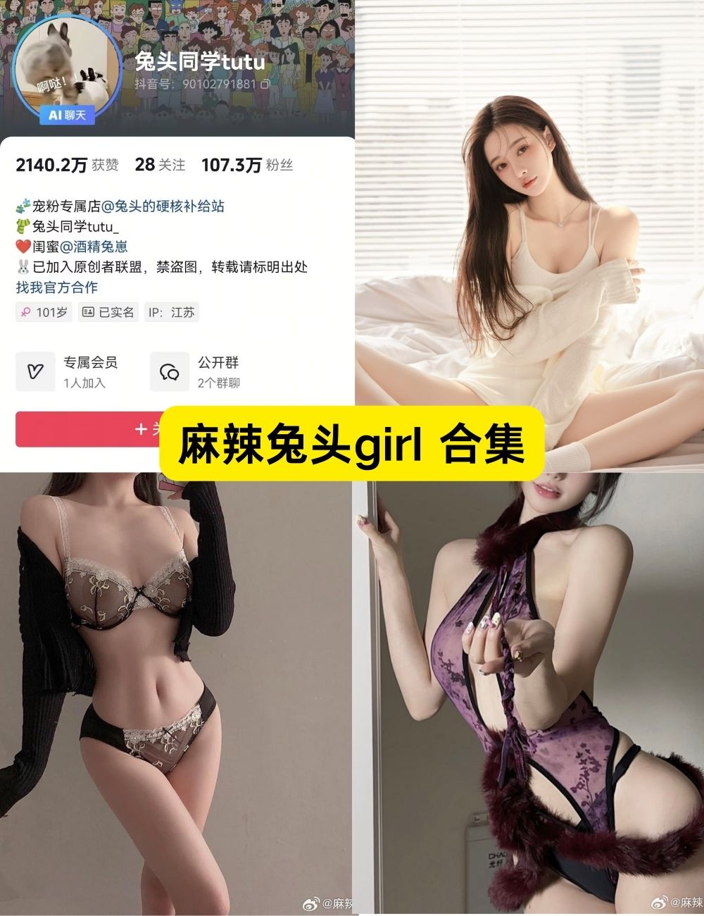 麻辣兔头girl 微密圈  写真 黑丝美腿图片及视频资源合集